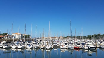 Een jachthaven in Capbreton aan de Atlantische Kust van Frankrijk