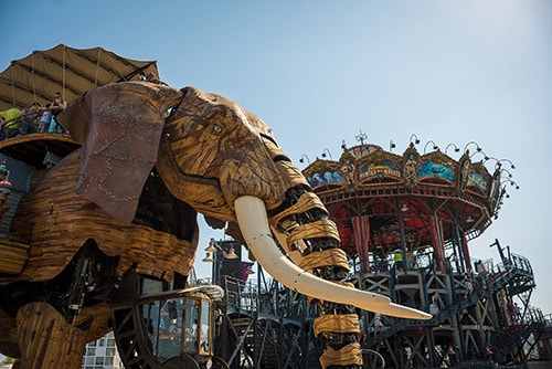 De Grand Eléphant van Les Machines de l’Île in Nantes.