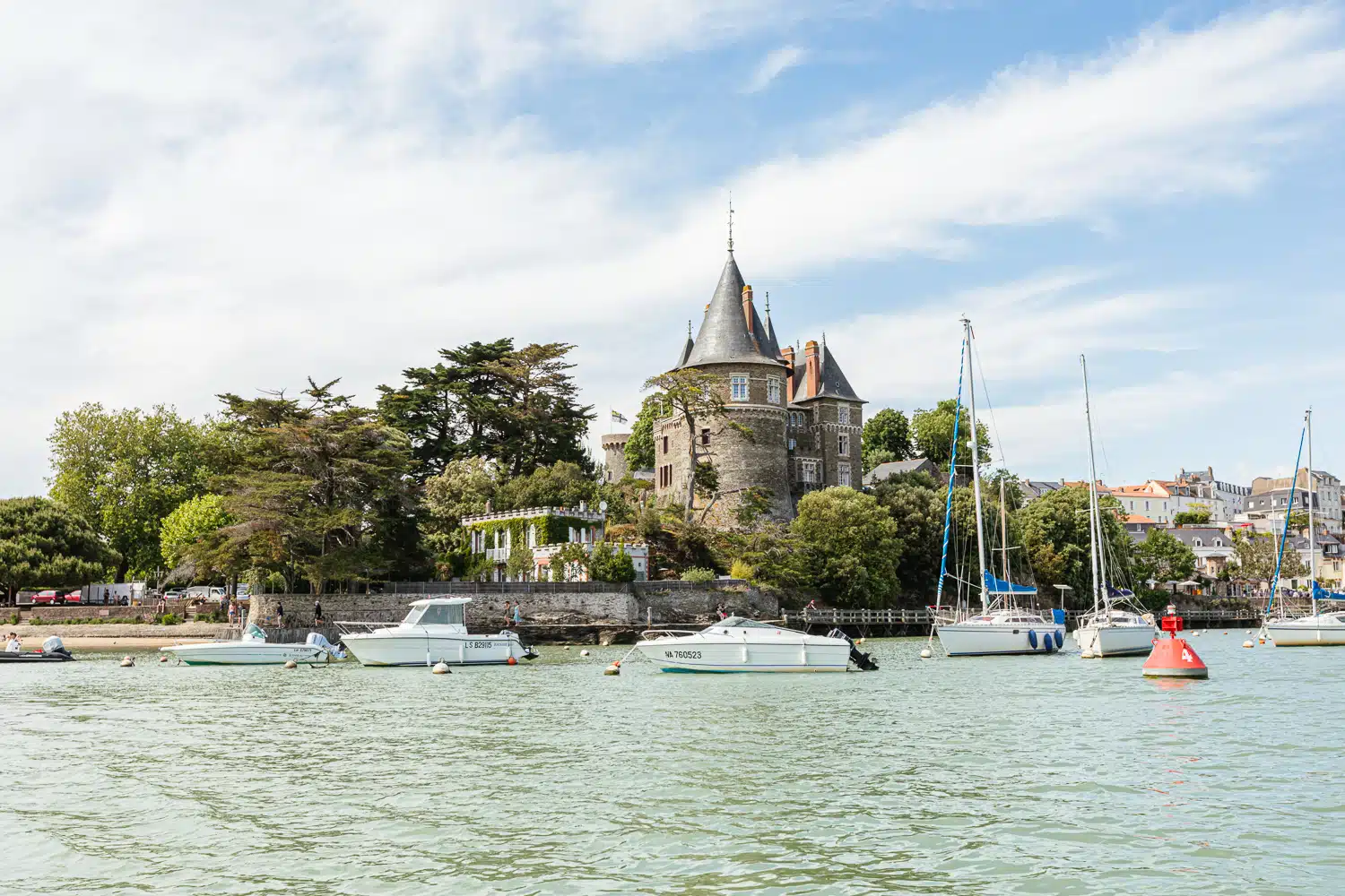 Chateau de Pornic gezien vanaf het water.